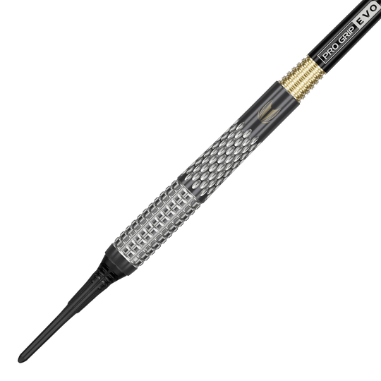 Gezeigt werden die Target Stephen Bunting GEN5 Void Softdarts - 18g. Die Darts sind optimal für professionelle und Hobbyspieler geeignet.