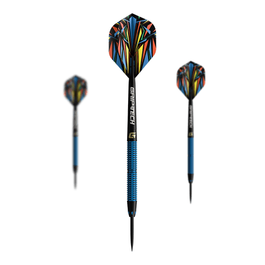 Das Bild zeigt die GOAT Athlete Black Tungsten Steeldarts. Die Darts sind für professionelle Spieler geeignet.
