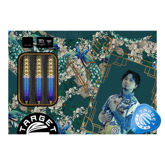 Gezeigt wird das Produkt Target Japan Prime Series Zenith GEN2 Swiss Point Steeldarts - 23g. Es handelt sich um hochwertige Steeldarts für das Dartspiel.