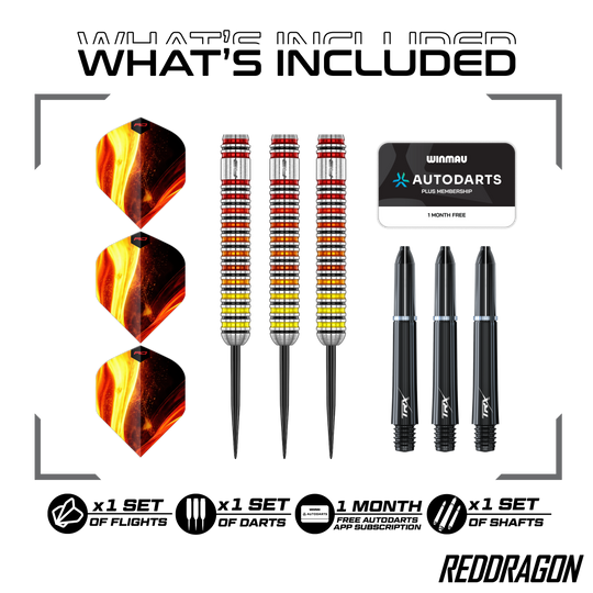 Red Dragon Furnace Steel Darts Dies ist ein Red Dragon Furnace Steeldart. Der Dartpfeil wird für Präzision und Stabilität beim Spielen verwendet.