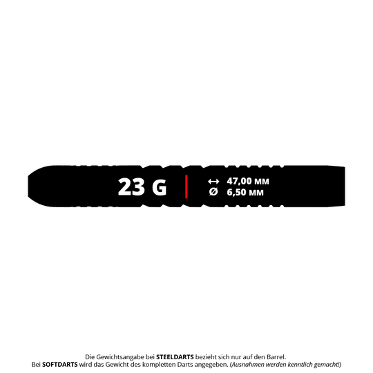 Bulls NL Stefan Bellmont 90 steel darts - 23g Das Bild zeigt die Bulls NL Stefan Bellmont 90 Steeldarts 23g. Es handelt sich um hochwertige Steeldarts mit einem Gewicht von 23 Gramm.