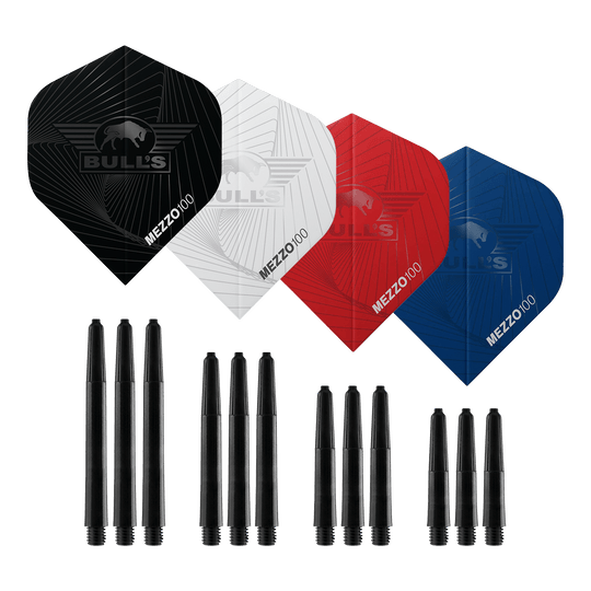 Bulls NL Bundle Of Steel - 4 Sets Brass Steeldarts Hier sind die Bulls NL Bundle Of Steel - 4 Sets Brass Steeldarts zu sehen. Das Produkt besteht aus vier Sets Steeldarts aus Messing.