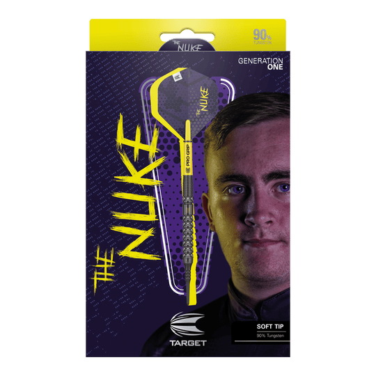 Das Bild zeigt ein Dart-Produkt. Auf dem Bild ist '210324_Target_Luke_Littler_GEN1_Softdarts_3_(1)' als Dateiname angegeben.