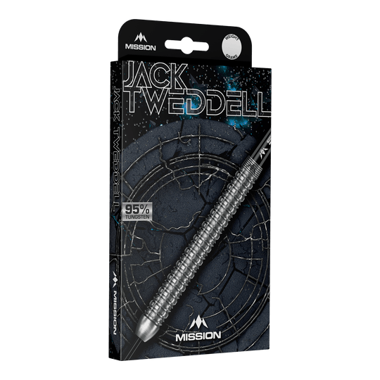 Mission Jack Tweddell Silver Steel Darts Ein Bild mit dem Dateinamen M002000_Mission_Jack_Tweddell_Silver_Steeldarts_3. Es zeigt wahrscheinlich einen silbernen Steeldart.