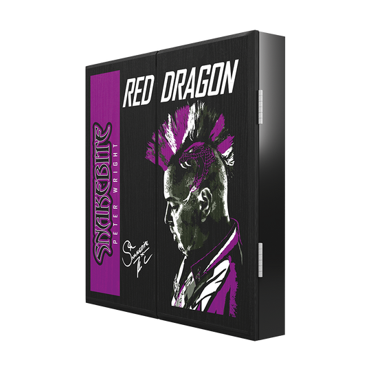 Red Dragon Peter Wright Dartboard Kabinet