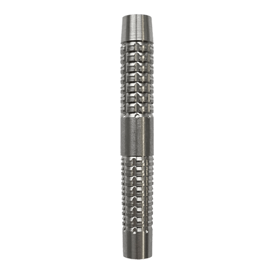 McDart SilverGrip Softdart Barrels - 20g Das Bild zeigt ein silbernes Dartbarrel mit einem strukturierten Griffmuster. Es handelt sich um das Produkt "McDart SilverGrip Softdart Barrels - 20g".