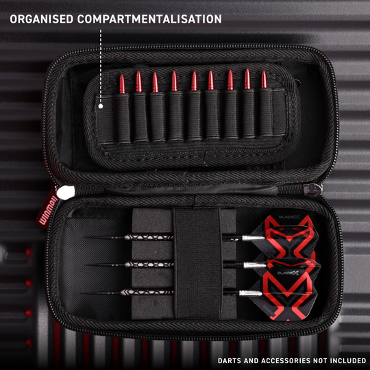 Auf diesem Bild ist der Artikel 8534_Winmau_Blade_X_Armor_G1_Dartwallet_W2 zu sehen. Es gehört wahrscheinlich zu Dart-Equipment.