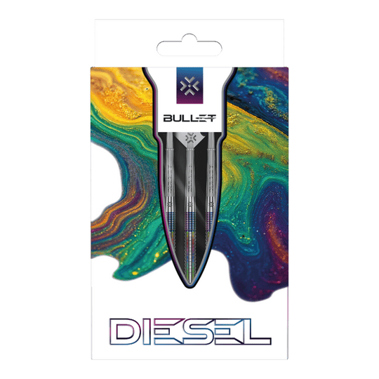 Bullet Diesel V2 soft darts - 20g Das Bild zeigt die Bullet Diesel V2 20g Soft Darts. Sie sind leicht und liegen gut in der Hand.