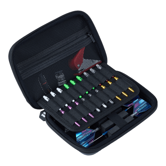 Zu sehen ist das Unicorn Vanguard Medium Dartcase in Grau. Es sorgt für eine sichere Aufbewahrung von Darts und Zubehör.