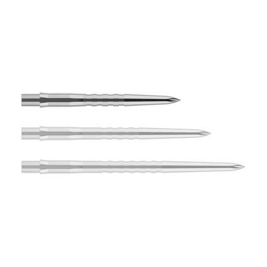 Mission Caliburn EVO System Steel Dart Tips - Grooved - Silver