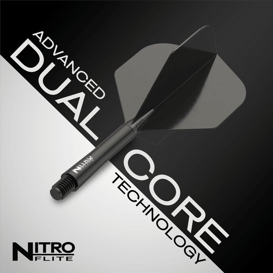 Red Dragon Nitroflite - Black Shaft Black No2 Flights Das Bild zeigt das Produkt "Red Dragon Nitroflite - Black Shaft Black No2 Flights". Es hebt die fortschrittliche Dual-Core-Technologie hervor.