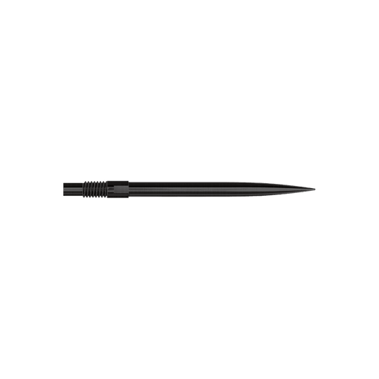 Harrows Quick Point Dart Tips - Black Das Bild zeigt das Produkt mit dem Namen 'QP23974_Harrows_QuickPoint_Dartspitzen_Schwarz_30mm_2'. Es sind schwarze Dartspitzen abgebildet.