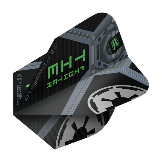Target Star Wars ProUltra Tie Fighter No6 Flights. Diese Dart-Flights zeigen ein Star Wars Tie Fighter Design.