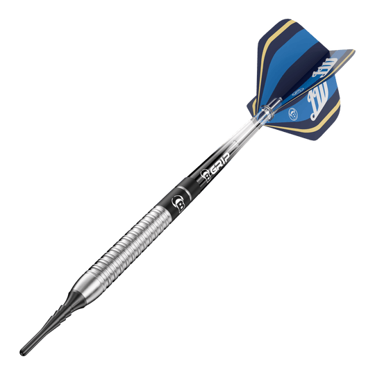 Bulls Leon Weber soft darts - 22g Das Bild stellt Bulls Leon Weber Softdarts - 22g dar. Diese Softdarts sind ideal für ambitionierte Dartspieler.