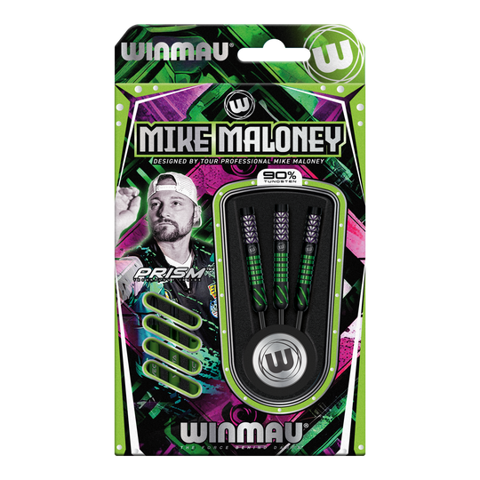Winmau Mike Maloney steel darts Zu sehen sind Winmau Mike Maloney Steeldarts. Dieses Dart-Set ist für den professionellen Gebrauch gedacht.