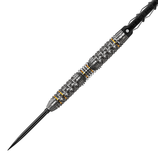 Abgebildet sind die Harrows Opus Quick Point Steeldarts mit 23g Gewicht. Sie sind für den professionellen Einsatz geeignet.
