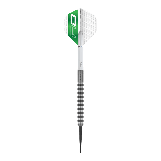 Red Dragon Javelin Speedline steel darts Ein einzelner Red Dragon Javelin Speedline Steeldart ist abgebildet. Der Dart hat eine Silberoptik.