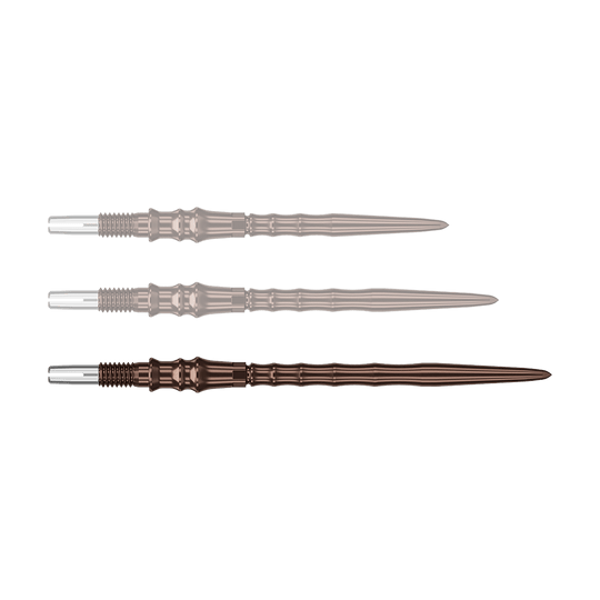 Target Japan Premium Swiss Point Steldart Tips - Silica Hier ist eine einzelne Steeldartspitze Silica mit 40mm Länge abgebildet. Die Spitze ist Teil der Target Japan Premium SwissPoint Serie.