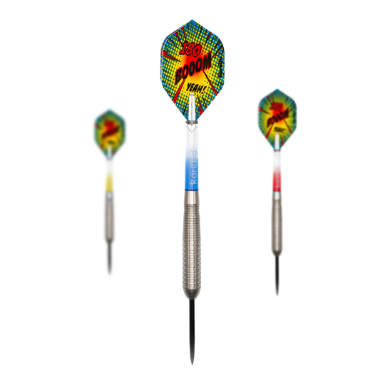 Karella Comic Line CL-4 steel darts - 23g Zu sehen ist ein Set der Karella Comic Line CL-4 Steeldarts - 23g. Das Set eignet sich für Einsteiger und fortgeschrittene Spieler.