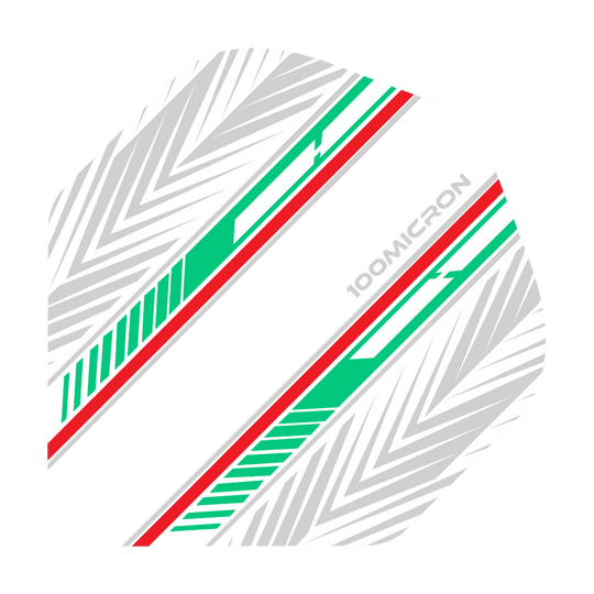 Pentathlon Flights white/green/red Pentathlon Flights weiß/ farbig/ rot sind einzeln abgebildet. Die Flights zeigen drei verschiedene Farben.