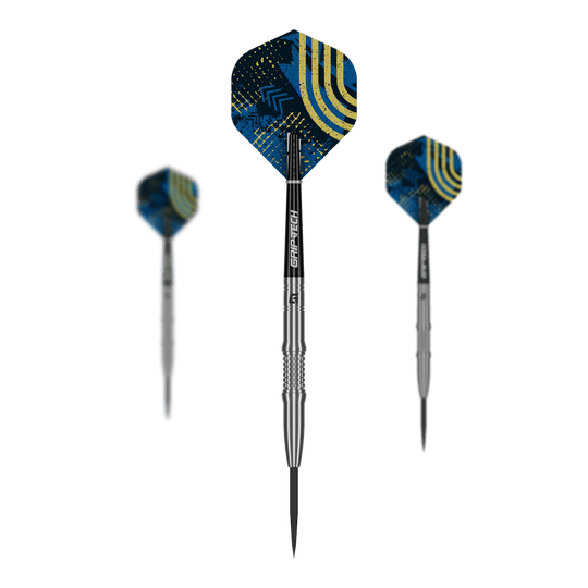 Zu sehen ist das Produkt GOAT Javelin Tungsten Steeldarts. Der Dartpfeil besteht aus robustem Tungsten.