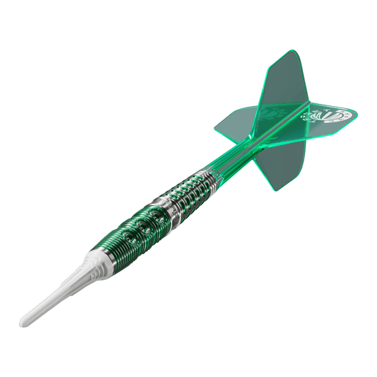 Hier sieht man die Target Japan Prime Series Motomu Sakai Xeno GEN1 Softdarts - 19g. Das Produkt eignet sich ideal für professionelle Dart-Enthusiasten.