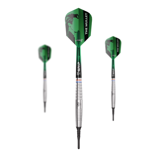 Bulls Danny Jansen soft darts - 20g Das Bild stellt ein Set der Bulls Danny Jansen Softdarts mit 20g dar. Ideal für Dartspieler, die leichte Softdarts bevorzugen.