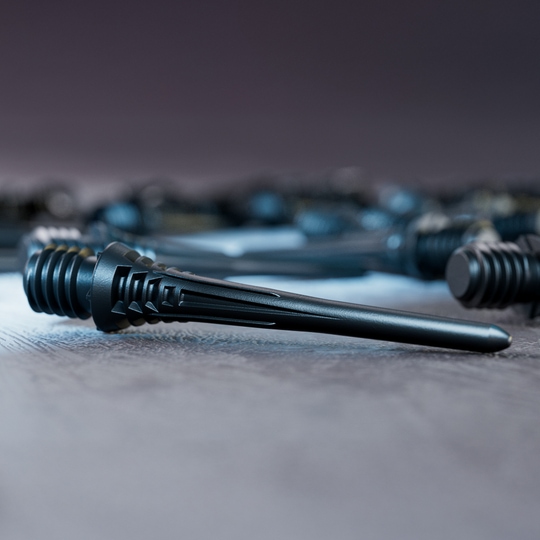 Target Cryo Soft Dart Tips Pack of 30 - Black Die Abbildung zeigt die Verpackung der Target Cryo Softdartspitzen 30er Pack in Schwarz. Sie eignen sich für elektronische Dartscheiben und garantieren sicheren Halt.