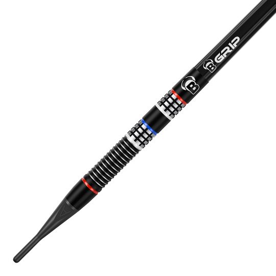 Gezeigt werden Bulls Cor Dekker The Sheriff Softdarts - 20g. Die Softdarts sind ideal für fortgeschrittene Dartsportler und Sammler.