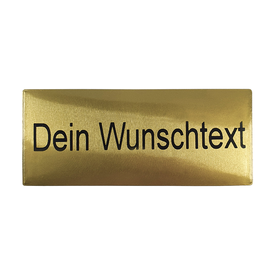 Pokalschild mit Wunschtext