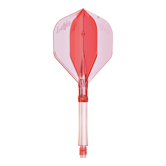 L-Style L-Sytem Flights - Clear Red Große Dart-Flights in klarem Rot, vermutlich für den Systemtyp L. Diese Flights eignen sich zum Austausch oder Aufrüsten von Darts.