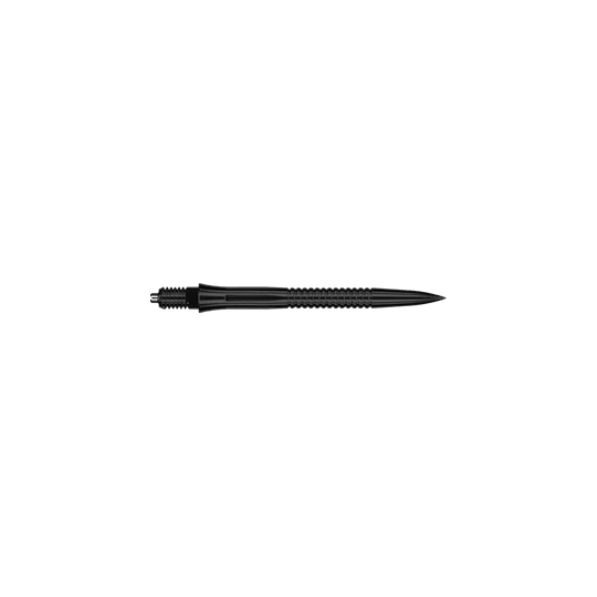 Caliburn EZ-EVO Dart Tips - Grooved - Black Zu sehen ist eine EVO201 Caliburn EZ-EVO Dartspitze mit Rillen in Schwarz und einer Länge von 28 mm. Die Dartspitze eignet sich besonders für den Einsatz im Dartsport.