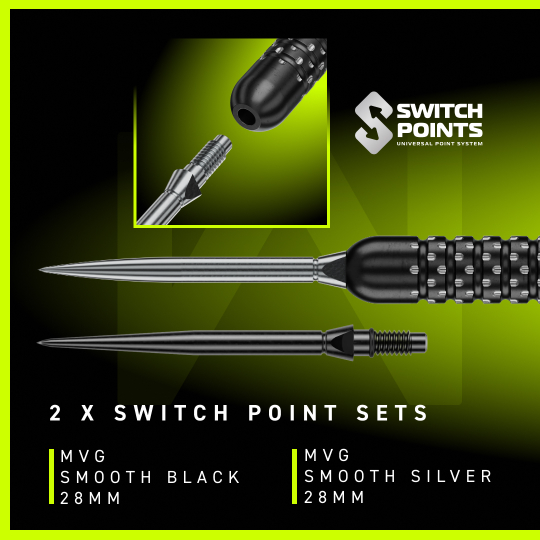 Winmau Michael Van Gerwen W-MAX Switch Point steel darts Winmau Michael Van Gerwen W-MAX Switch Point steel darts