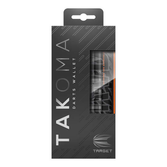 Das Bild zeigt das Takoma Ghost Series Raymond Van Barneveld Dartcase. Es handelt sich um ein spezielles Dart-Etui für Dartzubehör.