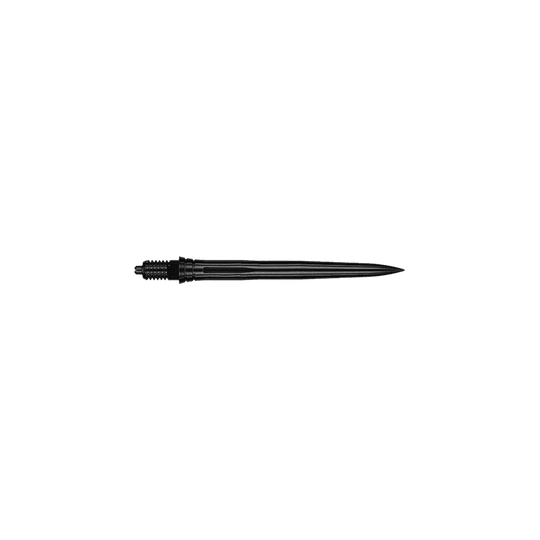 Caliburn EZ-EVO Dart Tips - Smooth - Black Das Bild zeigt EVO181 Caliburn EZ-EVO Dartspitzen Smooth Schwarz 28mm. Es handelt sich um schwarze Dartspitzen in glatter Ausführung.