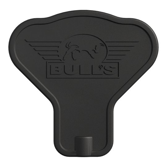Das Bild zeigt ebenfalls das Bulls NL Convertible Points Tool. Es hilft beim sicheren Ein- und Ausbau von Dartspitzen.