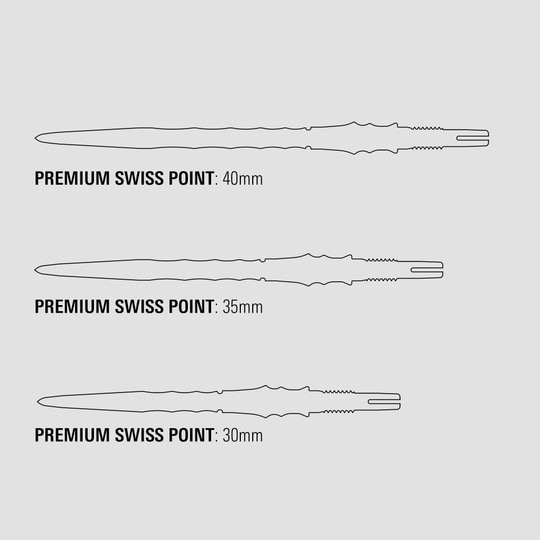 Target Japan Premium Swiss Point Dart Tips - Blue Das Bild zeigt die Target Japan Premium Swiss Point Dartspitzen in Blau. Diese Spitzen bieten eine stylische Alternative für alle Dartfans.