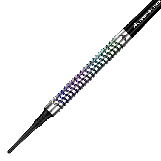 Mission Mirage Softdarts - 20g sind auf dem Bild abgebildet. Das Bild stellt die Form und das Design der Softdarts dar.