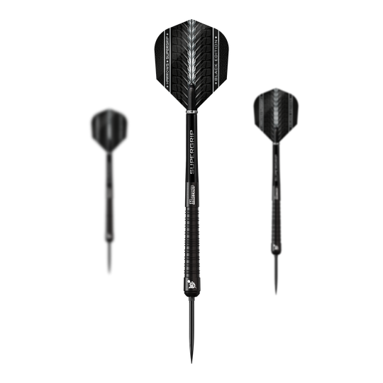 Harrows Supergrip 90 Black Edition Quick Point Steel Darts