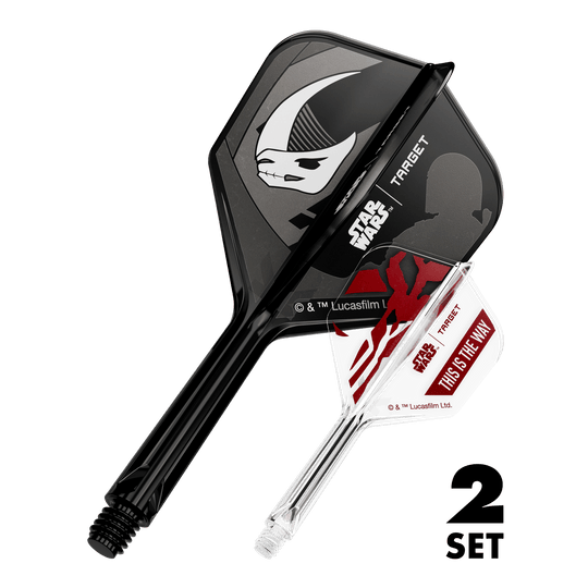 Target Star Wars K-Flex Set Mandalorian No6 Flights Bild zeigt das Produkt mit dem Dateinamen 410624_Target_StarWars_K-Flex_Mandalorian_2PackSet_No6_Flights_26mm_1. Die Grafik stellt vermutlich ein Star Wars Mandalorian Thema dar.