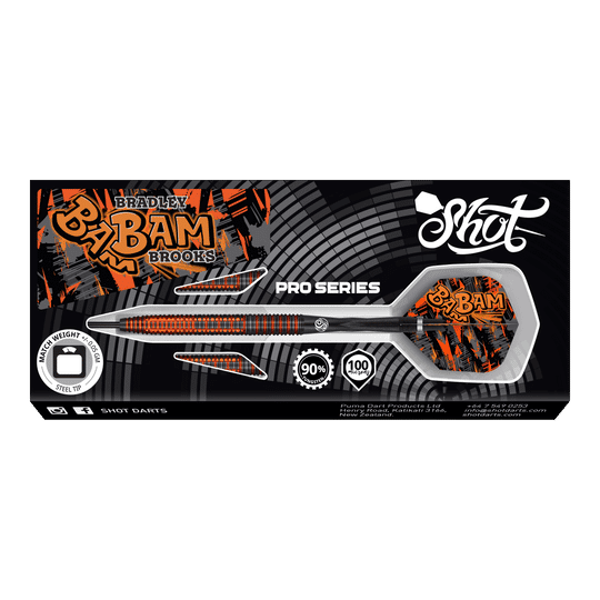 Shot Pro-Series Bradley Brooks steel darts