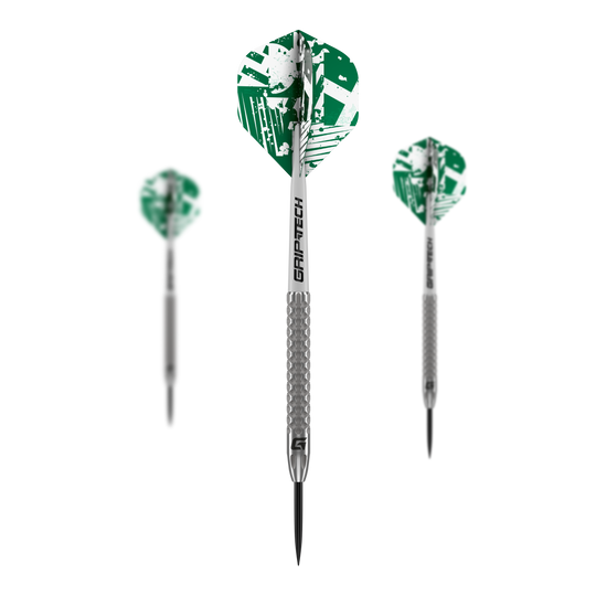 GOAT Fairway V2 Tungsten Steel Darts Das Produkt GOAT Fairway V2 Tungsten Steeldarts ist als Set nebeneinander dargestellt. Die Barrels wirken einheitlich.