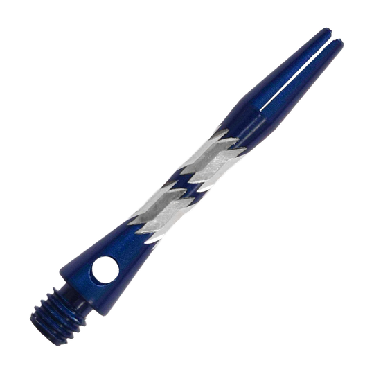 Bulls NL Minor Aluminum Shafts - Blue - 33 mm Das Bild zeigt Bulls NL Minor Aluminium Shafts in Blau, 33 mm. Sie sind speziell für den Einsatz bei Dartpfeilen gefertigt.