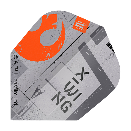 Zu sehen ist das Produkt Target Star Wars ProUltra X-Wing No6 Flights. Diese Dart-Flights zeigen ein X-Wing Design aus Star Wars.