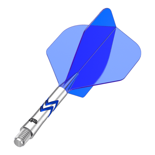 Dart-Flights abgebildet, vermutlich vom Typ Gerwyn Price No2 in mittlerer Größe. Die Flights sind in hellem Design dargestellt.