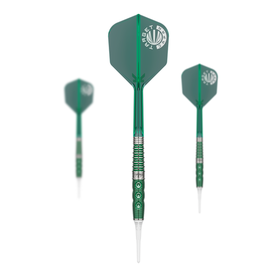 Target Japan Prime Series Motomu Sakai Xeno GEN1 Soft Darts - 19g Abgebildet ist ein Set Target Japan Prime Series Motomu Sakai Xeno GEN1 Softdarts mit 19 Gramm. Das Produkt besteht aus hochwertigen Softdarts für das professionelle Dartspiel.