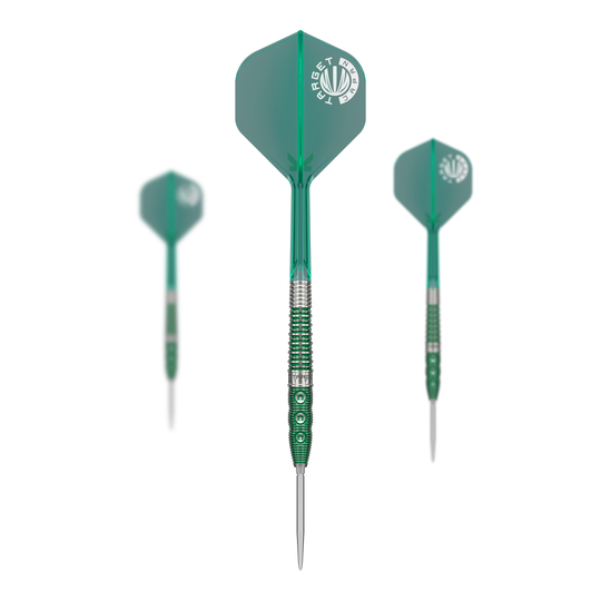 Die Abbildung zeigt die Target Japan Prime Series Motomu Sakai Xeno GEN1 Swiss Point Steeldarts. Diese Pfeile sind für den professionellen Dartsport konzipiert.