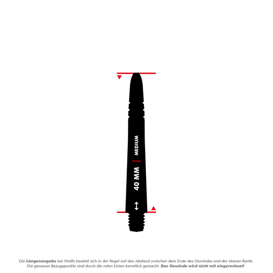 Winmau Vecta Shafts - Orange - 37mm