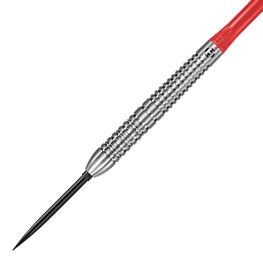 Hier ist der Harrows Damon Heta Natural Quick Point Steeldart abgebildet. Der Dart eignet sich besonders für professionelle Dartspieler.