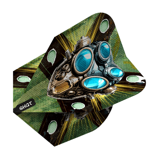 Die Shot Badlands Krush No6 Flights sind auf diesem Bild zu sehen. Die Flights werden aus einem anderen Blickwinkel gezeigt.